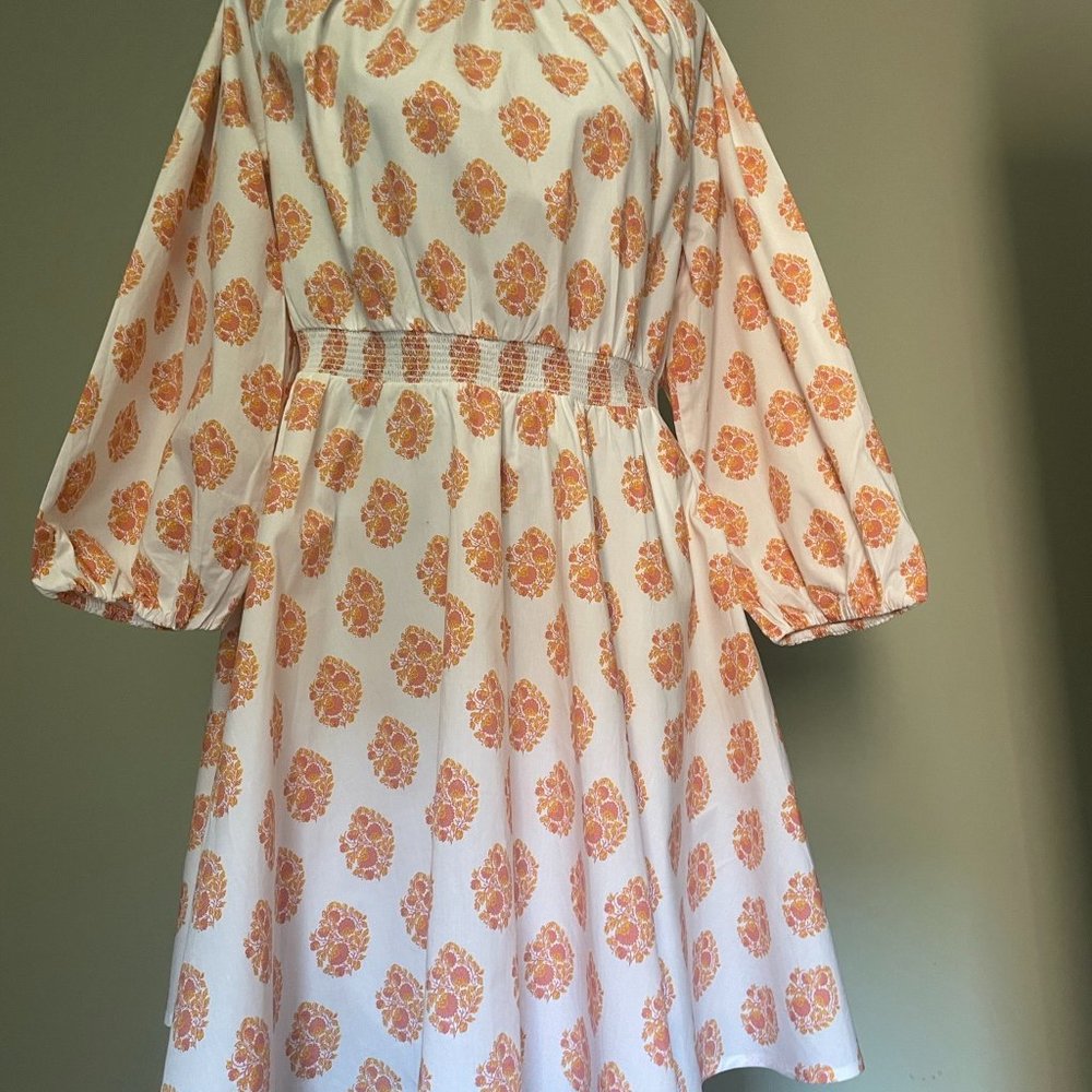 JCrew Size M, White Floral Mini Dress